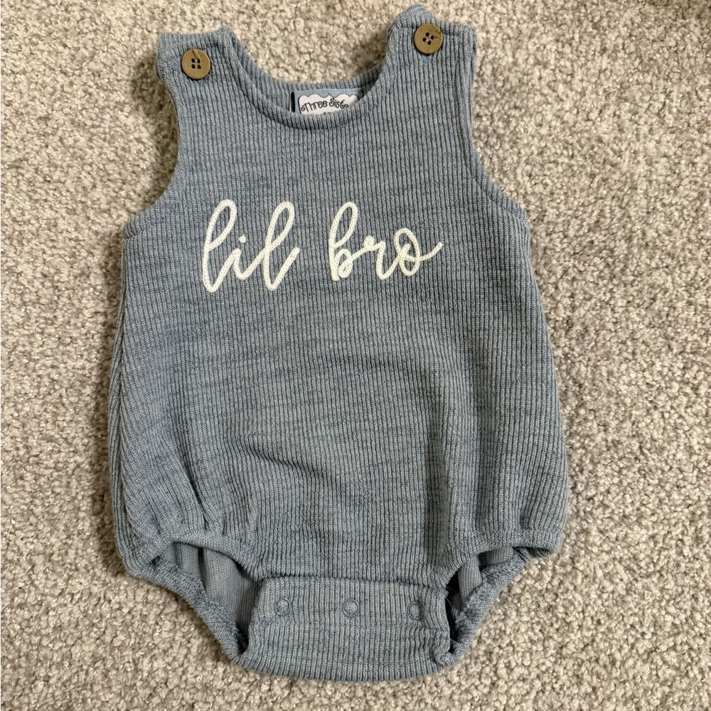Lil Bro Blue Diaper Cover by Loved Baby